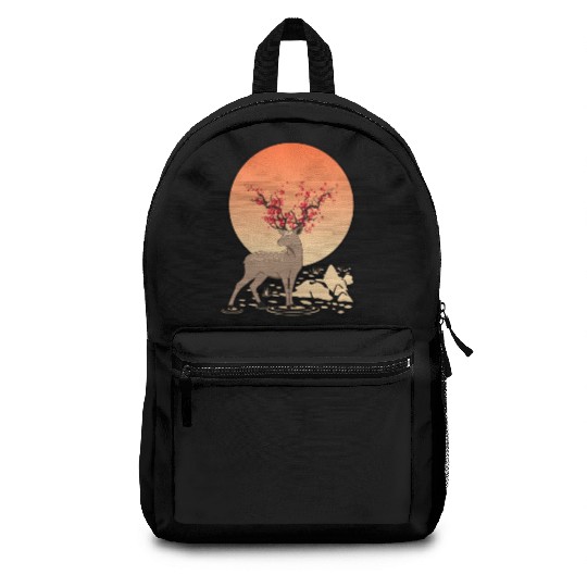 Sika Deer Spirit Sakura Deer Spirit Backpacks