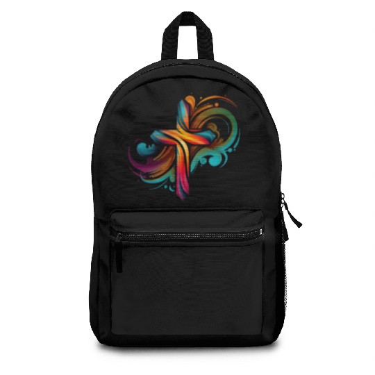 Jesus Cross Painting Backpacks