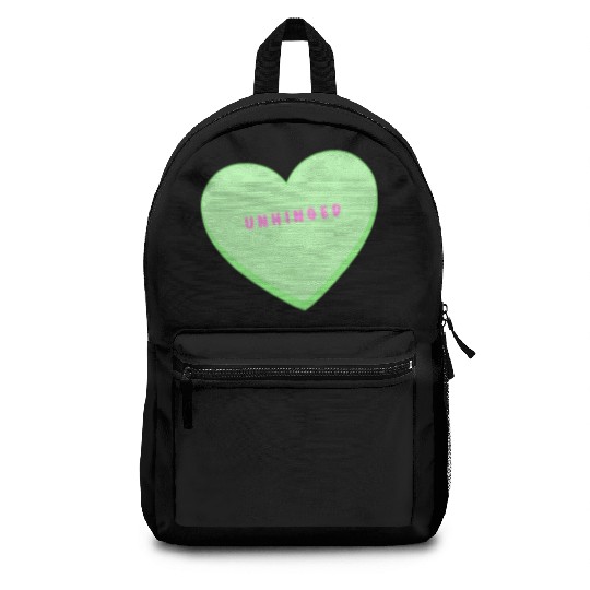 unhinged conversation heart Backpacks