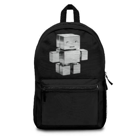 Tiny cube robot Backpacks
