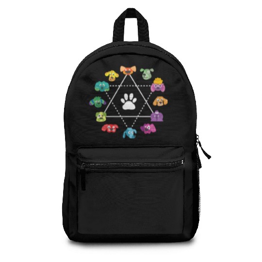 Color Wheel Of Cute Dogs Art Teacher Dog Lover Backpacks