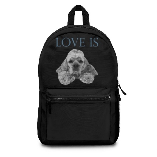 Love Is Cocker Spaniel Backpacks