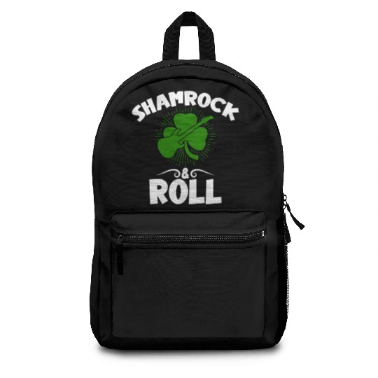 Shamrock Rock And Roll Guitar St Patrick'S Day Backpacks