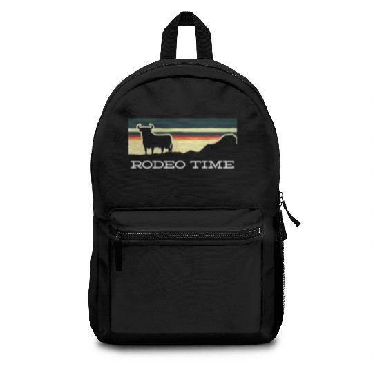 Rodeo Time Cowboy Wild West Cow Horseman Ranch Backpacks