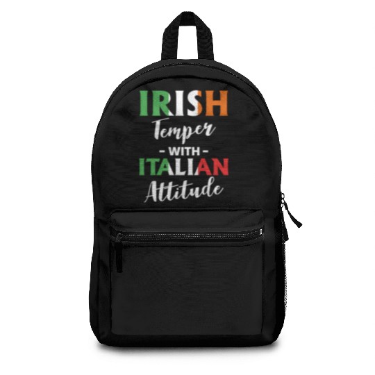 Irish Temper With Italian Attitude Italiener Backpacks