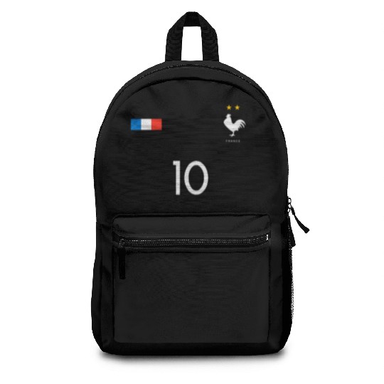 France Jersey 10 French Football Soccer Backpacks