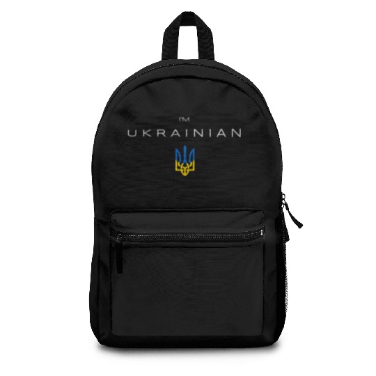 I am Ukrainian - I am from Ukraine Trident Flag Backpacks