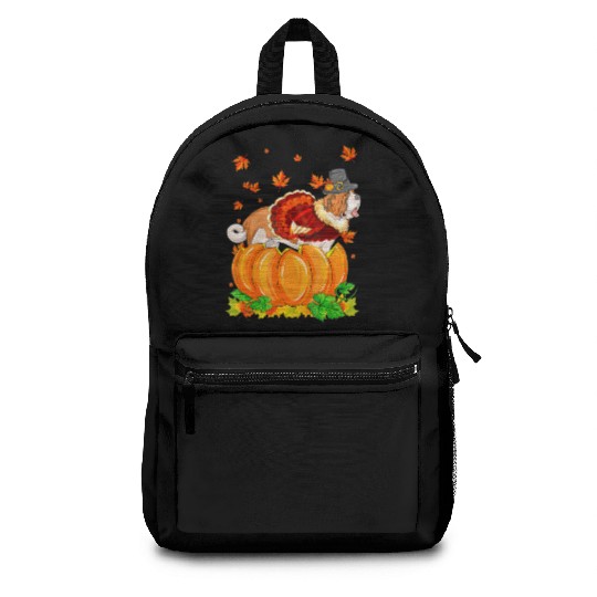 Saint Bernard Dog Thanksgiving Turkey Pumpkin Backpacks