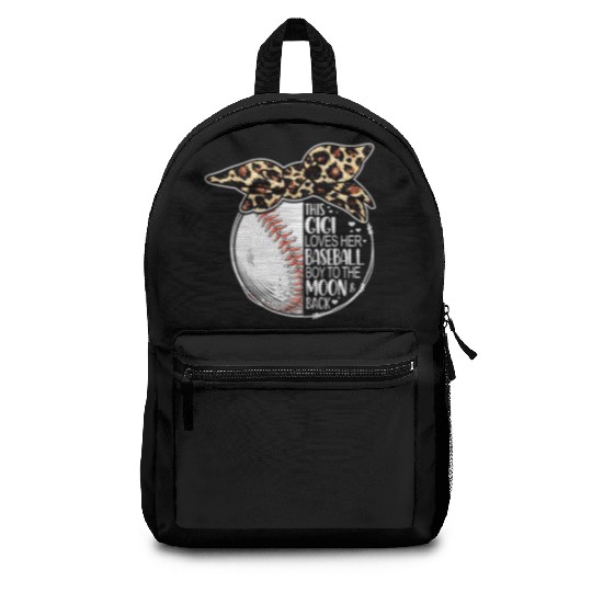 Baseball Gigi Vintage Leopard Messy Bun Backpacks
