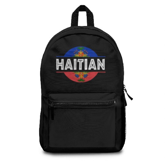 Haitian Flag Haiti Coat Of Arm Ayiti Day Pride Backpacks