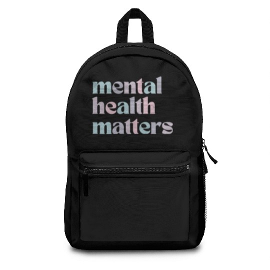 Mental Health Matters | Quote Mixed French Gray Backpacks