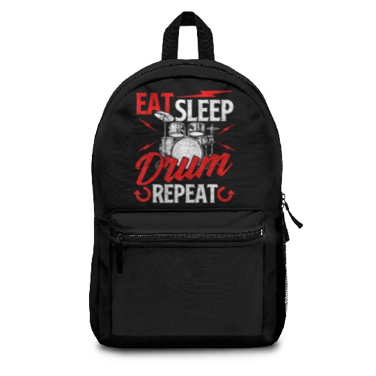 Eat Sleep Drum Repeat Drummer Drumming Band Lover Backpacks