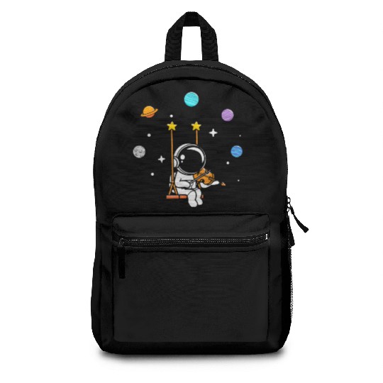 Astronaut Violin Player Violinist Viola Classical Backpacks