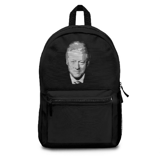 Bill Clinton Grayscale Pop Art Backpacks