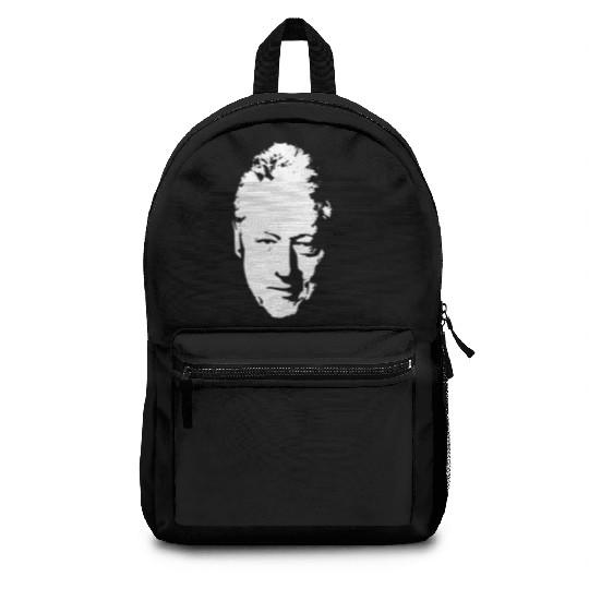 Bill Clinton White On Black Pop Art Backpacks