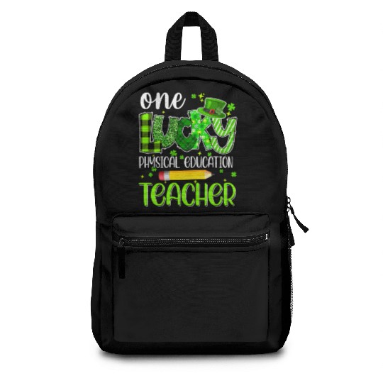 One Lucky Physical Education Teacher Pencil St Backpacks