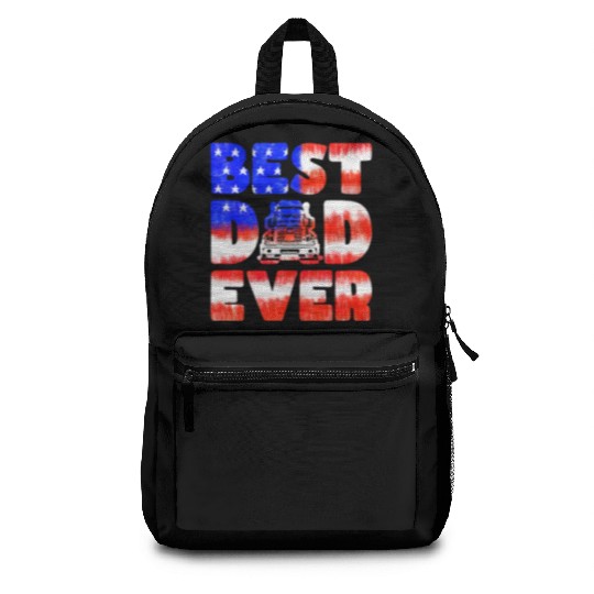 Best Dad Ever Us American Flag Father's Day Truck Backpacks