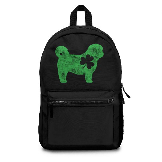Shih Tzu St Patric Day Shamrock Dog Backpacks