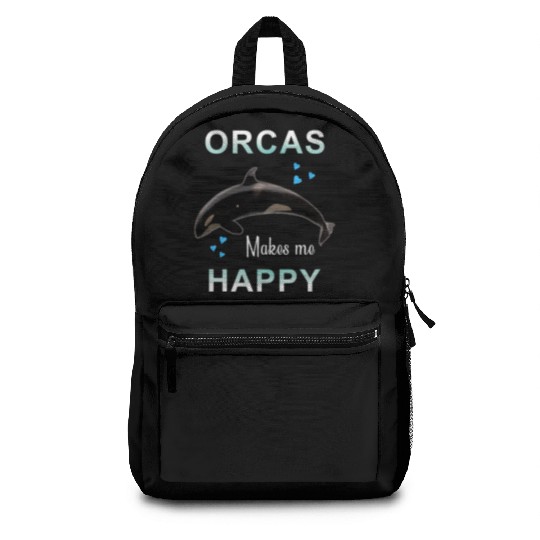 Orcas Make Me Happy Killer Whale Backpacks