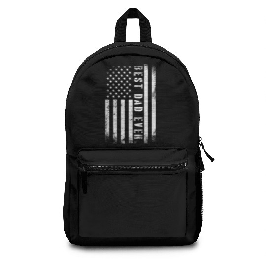 Father's day Best dad ever with US american flag Backpacks