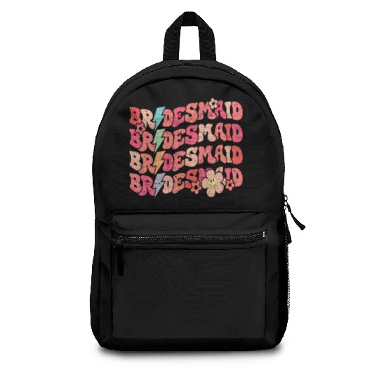 Groovy Bridesmaid Wedding Bride Bachelorette Party Backpacks