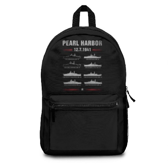 Pearl Harbor Battleship Memorial Day December 7Th Backpacks
