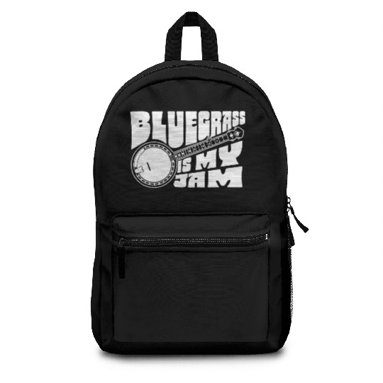 Bluegrass Is My Jam! Funny Banjo Music Vintage Backpacks