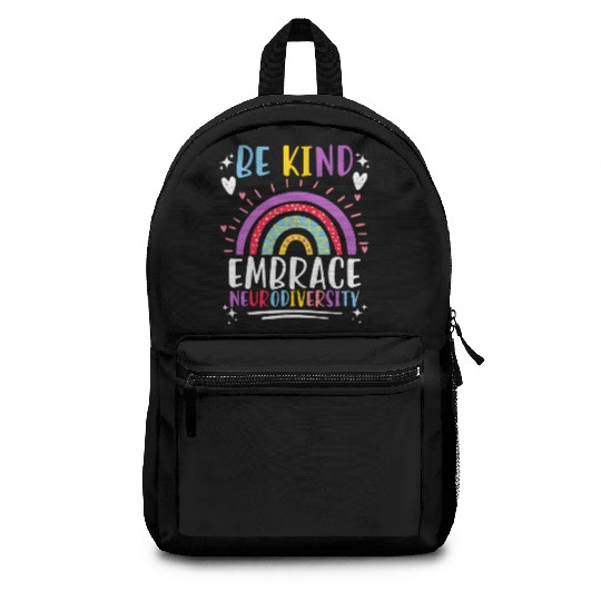 Be Kind Embrace Neurodiversity Awareness Backpacks