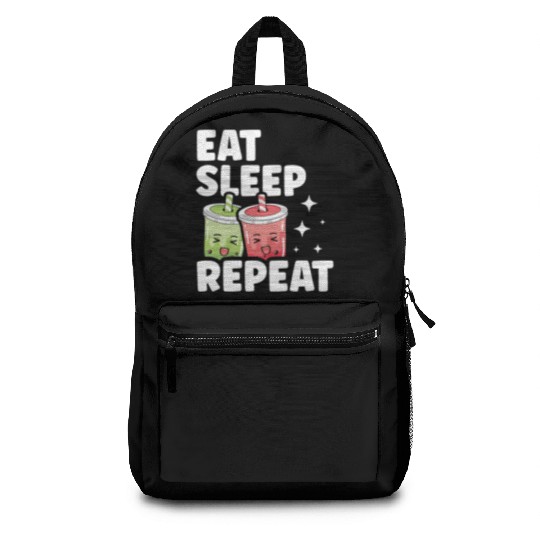 Eat Sleep Boba Tea Repeat Bubble Tea Lover Drinker Backpacks