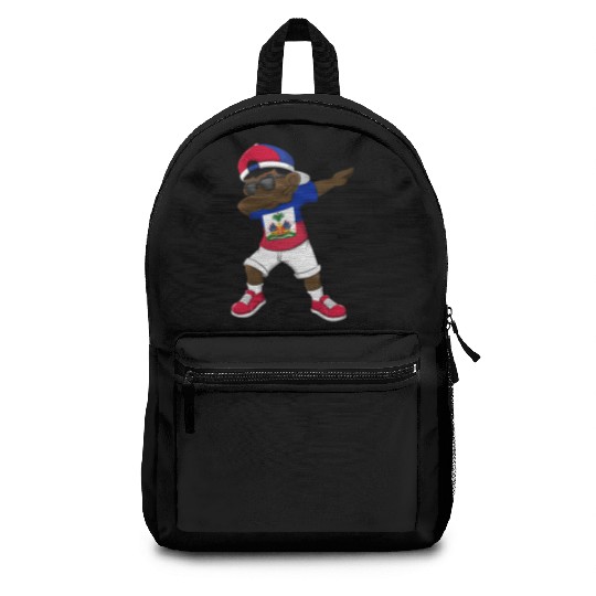 Dabbing Haitian Haiti Flag Dab Dance Backpacks