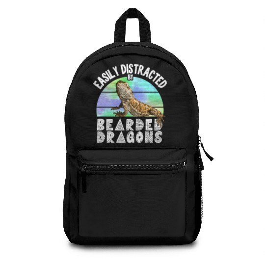 Easily Distracted By Bearded Dragons Reptile Backpacks