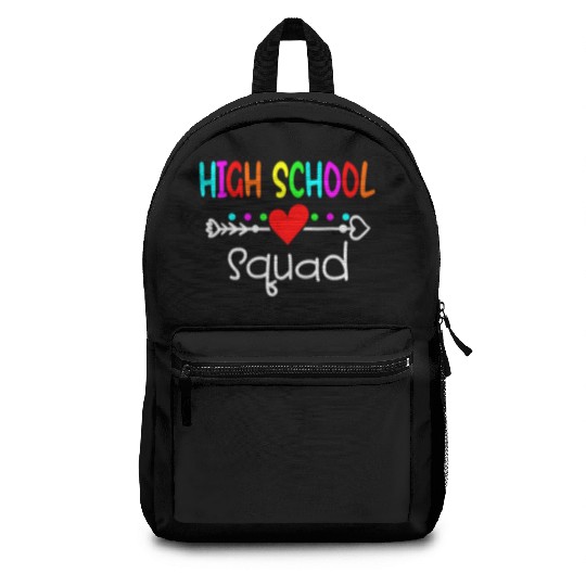 High School Squad Teacher Student Kid Back To Backpacks