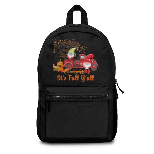 It's Fall Y'all Cute Gnomes Pumpkin Spice Autumn Backpacks