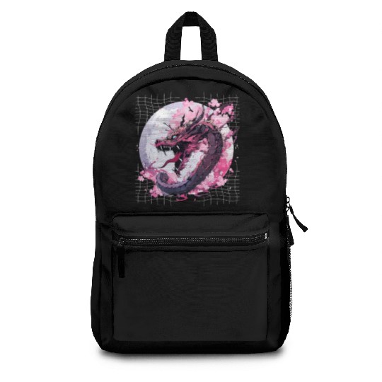 Japanese Dragon Cool Oriental Asian Dragon Humor Backpacks