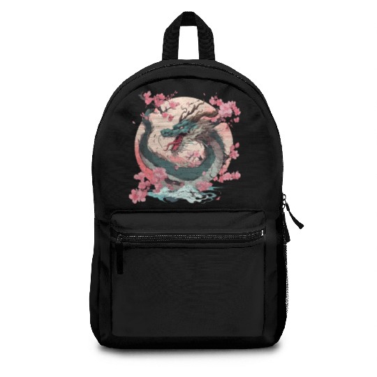 Japanese Dragon Cool Fantasy Chinese Asian Dragon Backpacks