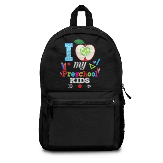 I Love My Preschool Teacher Kid Back To School Backpacks