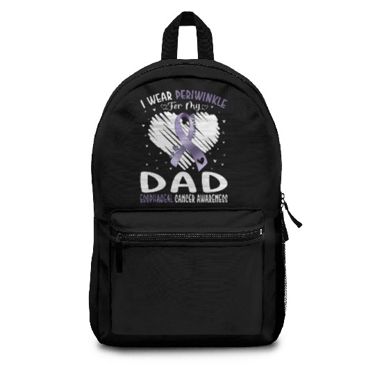 I Wear Periwinkle For My Dad Esophageal Cancer Backpacks