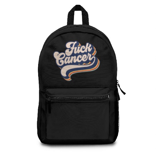 Fuck Cancer Cancer Survivor Retro Fuck Cancer Backpacks