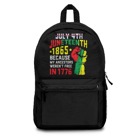 July 4Th Juneteenth 1865 African Melanin Black Pro Backpacks