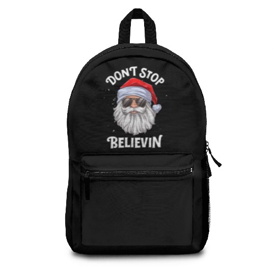 Don'T Stop Believin Santa Backpacks