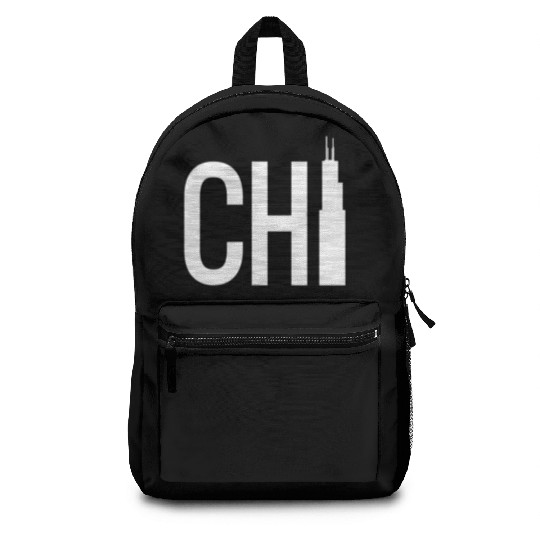 Chi White Chicago Skyscraper City Backpacks