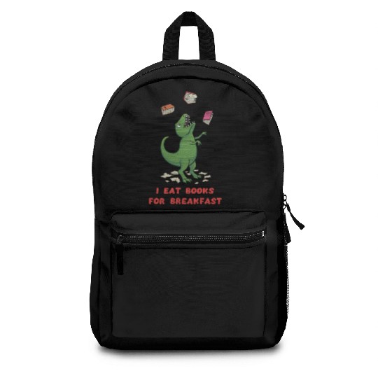 T Rex Book Lover Dinosaur Backpacks