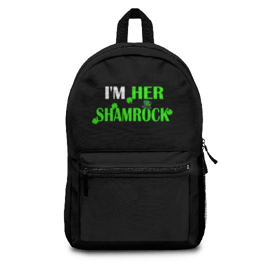 I'M Her Shamrock I'M His Lucky Charm St Patric Backpacks