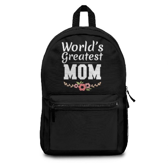 World s Greatest Mom Floral Mothers Day Best Mom Backpacks