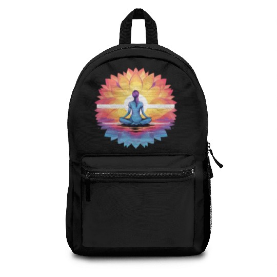 Women's Yoga Meditation Lotus Design Backpacks