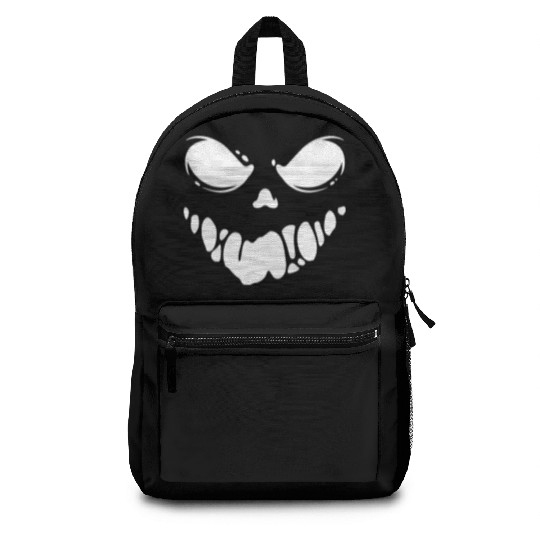 Black Spooky scary Ghost face Backpacks design