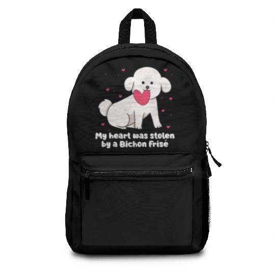 My Heart Was Stolen By A Bichon Frise Backpacks