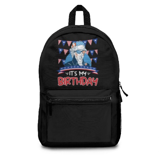 Its my Birthday Independence Day George Washington Backpacks