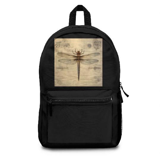 A diagrammatic drawing of a dragonfly Backpacks