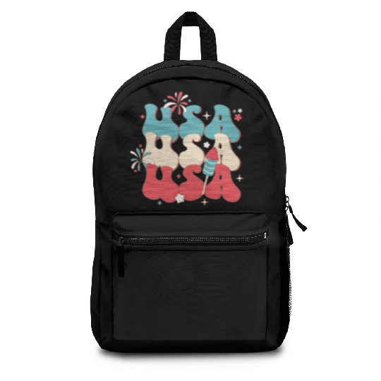 USA And Fireworks, Independence Day Backpacks